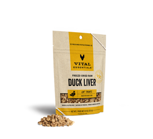 Vital Essentials Freeze-Dried Cat Treat Duck Liver .9oz