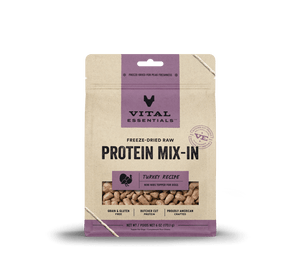 Vital Essentials Raw Protein Mix-In Turkey Recipe Mini Nibs Topper for Dogs 6oz