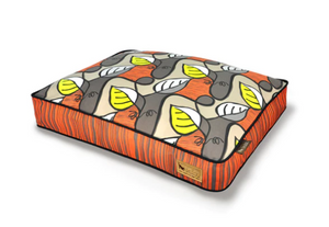 P.L.A.Y. Rectangular Bed Persimmon Orange Large 31x42