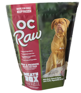 OC Raw Rox Beef Produce Dog Food 7lb