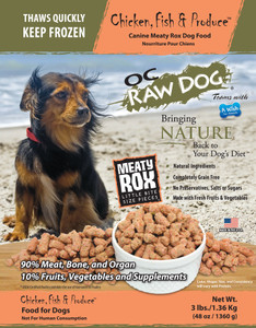 OC Raw Rox Chicken Fish Produce Dog Food 3lb