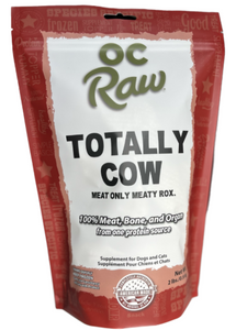 OC Raw Rox Meaty Totally Cow Treat Beef Dog Food 2lb