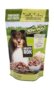 OC Raw Rox Meaty Treat Turkey Dog Food 2lb