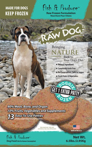 OC Raw Fish Produce Patty Dog Food 6lb