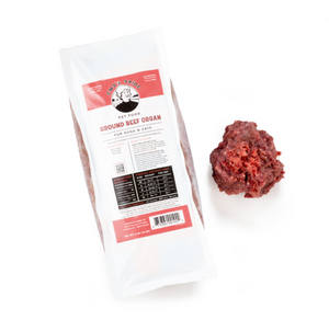 Oma's Pride Beef Heart Kidney Liver Ground Frozen Dog Food 2lb