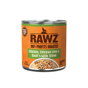 Rawz Chicken,Chicken Liver & Goat’s Milk Stew Dog Food 10oz