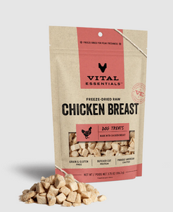 Vital Essentials Freeze-Dried Raw Chicken Breast Dog Treats, 3.75oz