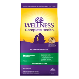 Wellness Complete Health Adult Lamb & Barley Dog Food 26lb
