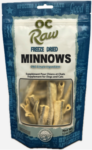 OC Raw Freeze Dried Dog Minnows Treat 3.2oz OC Raw Freeze Dried Dog Minnows Treat 3.2oz