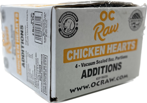OC Raw Additions Dog Frozen Chicken Hearts 2lb
