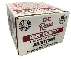 OC Raw Additions Dog Frozen Beef Hearts 2lb
