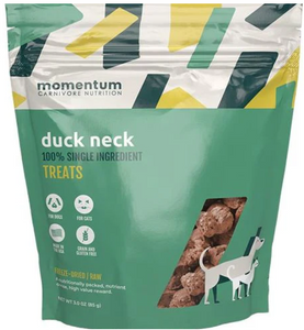 Momentum Carnivore Nutrition Dog Treat Duck Neck 3oz