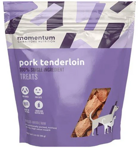 Momentum Carnivore Nutrition Dog Treat Pork Tenderloin 3.5oz