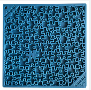 SodaPup Jigsaw Design Emat Enrichment Lick Mat Large Blue