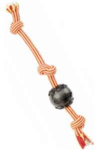 Mammoth 3" Tirebiter Ball w/Treat Station w/ 3 Knot Bone