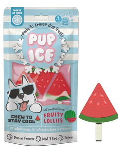 Ethical Spot Pup Ice Fruity Lollies Dog Chew Watermelon 3 pack