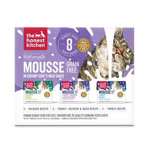 Honest Kitchen Grain Free Cat Mousse Goat's Milk Mixed Case 2.8oz 8pk