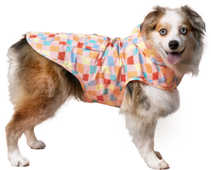 Canada Pooch Pick Me Poncho Warped Checker Size 20