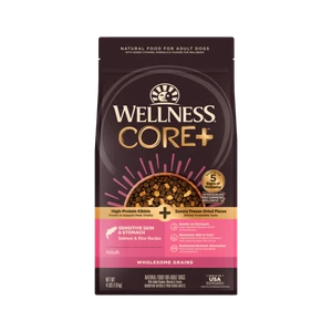 Wellness CORE+ Sensitive Skin and Stomach Salmon Rice Dog Food 4lb
