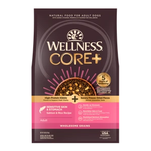 Wellness CORE+ Sensitive Skin and Stomach Salmon Rice Dog Food 18lb