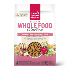 Honest Kitchen Whole Food Clusters Grain Free Lamb Dog Food 4LB