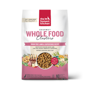 Honest Kitchen Whole Food Clusters Grain Free Lamb Dog Food 18LB