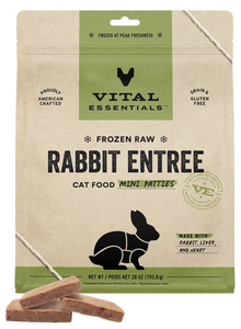 Vital Essentials Frozen Raw Cat Food Rabbit 28oz
