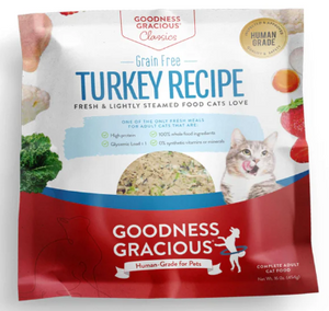 Goodness Gracious Gently Cooked Grain Free Turkey Recipe for Cats 16oz