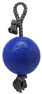 8" Jolly Pets Romp-n-Roll Blue Dog Toy