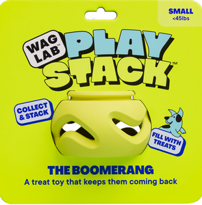 Wag Lab Play Stack The Boomerang Green Small