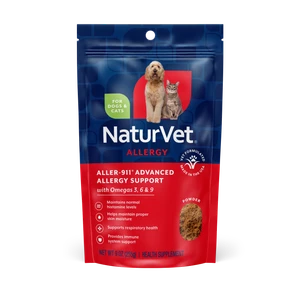 NaturVet  Aller-911 Advanced Allergy Support with Omegas 3,6 & 9 - 9oz