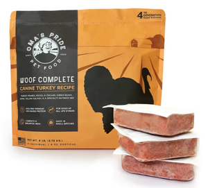 Oma's Pride Frozen Woof Complete Patties Turkey 6lb