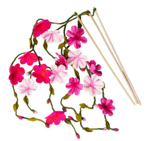 Dharma Dog Karma Cat Wool Cherry Blossom Teaser Cat Toy