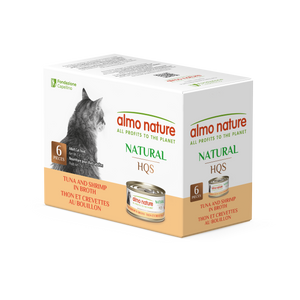 Almo Nature HQS Natural Tuna with Shrimp Multipack 6pk of 2.47oz cans
