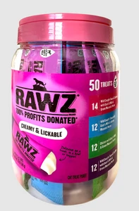 RAWZ Lickable Cat Treat Assortment 50pk .4oz Tubes