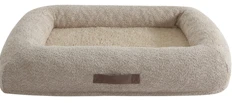 HLJ Consumer FoamHome & Pet Bumper Box Bed Memory Foam Tan 33" x 23"