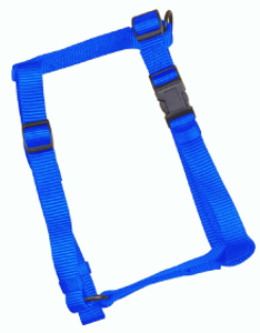 Hamilton Dog Harness Blue 3/8" 10-16"