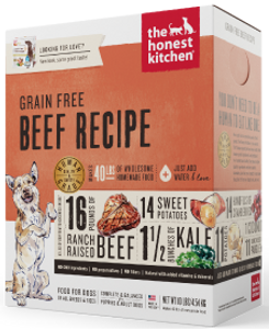 Honest Kitchen Grain Free Beef Dog Food 10#
