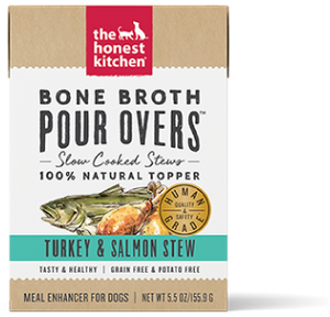 Honest Kitchen Pour Overs Turkey & Salmon Bone Broth Dog Food 5.50z