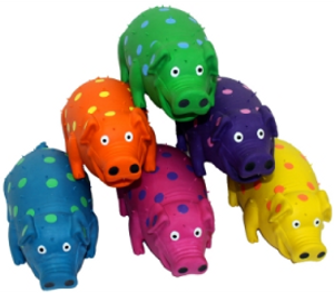 Multipet Piggy Globlet Dog Toy 4"