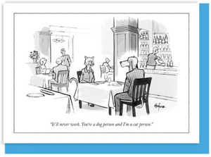 New Yorker Card Cat & Dog / Never Work