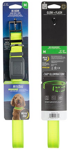 NightDog Rechargeable LED Collar Lime Green Medium