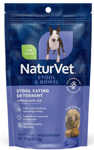 NaturVet Stool Eating Deterrent w/ Breath Aid Soft Chews 90ct