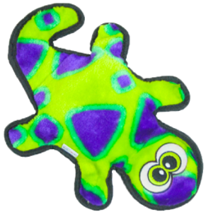Outward Hound 2 Squeak Black Invincible Gecko Dog Toy