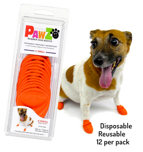 Pawz Dog Orange Boots Extra Small