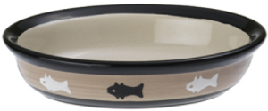 Petrageous Fish Oval Cat Dish 6.25"