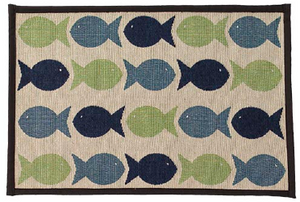 Petrageous Kool Fishes Green & Blue Pet Placemat