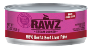 Rawz 96% Beef Liver Cat Food 5.5oz
