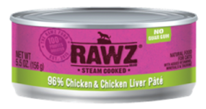 Rawz 96% Chicken Liver Cat Food 5.5oz