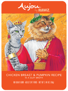 Rawz Aujou Chicken & Pumpkin Pouch Cat Food 2.5oz